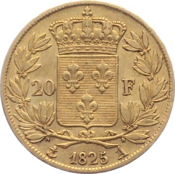 Frankreich 20 Francs 1825 A - Charles X.